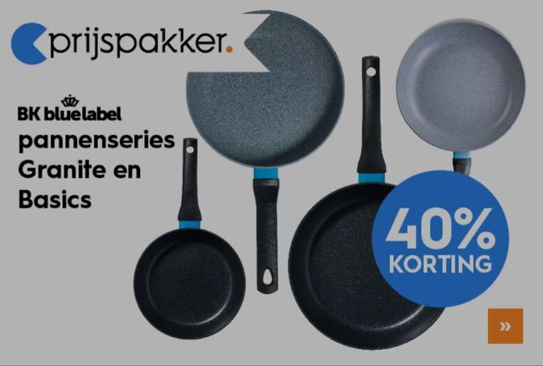 [40% Korting] BK Blue label Basics & Granite koekenpannen (bij de Blokker, ook in de winkel)