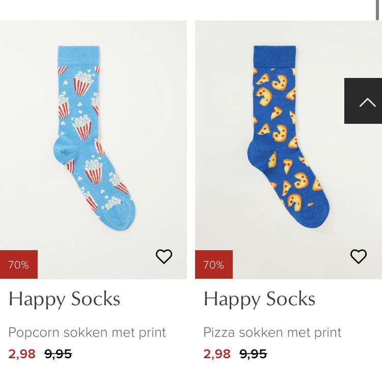 [bijenkorf] dames happy socks 70% korting