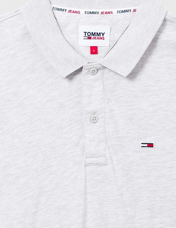 Tommy Jeans herenpolo in zilver grijs