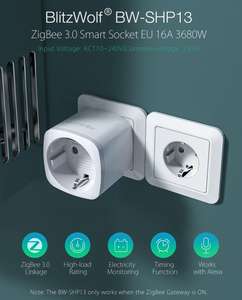 [2 Pcs] BlitzWolf® BW-SHP13 ZigBee 3.0 Smart WIFI Plug Amazon Alexa Google Home