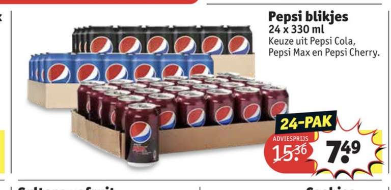 Kruidvat tray Pepsi 24 x 330ml €7,49 @Kruidvat