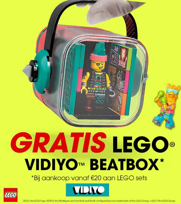 Gratis LEGO Vidiyo Beatbox bij aankoop van €20 aan LEGO sets