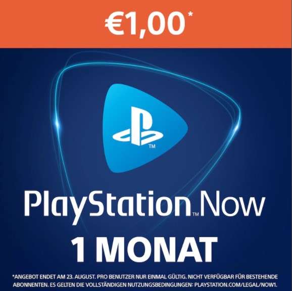 PlayStation Now: 1-maand-Abonnement voor 1€ (PSN Store)
