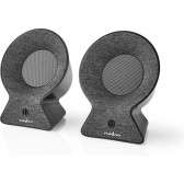 Nedis - Bluetooth-speaker 2x15 W - Antraciet/Zwart
