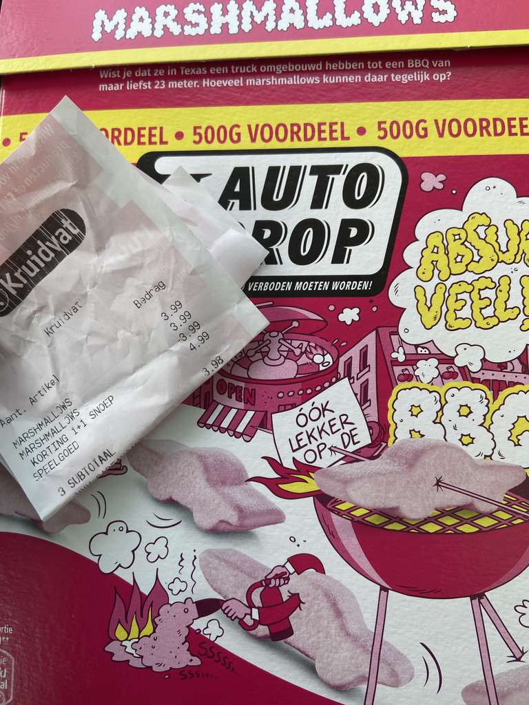 [kruidvat] Autodrop marshmallows 500gram €3,99 1+1 gratis