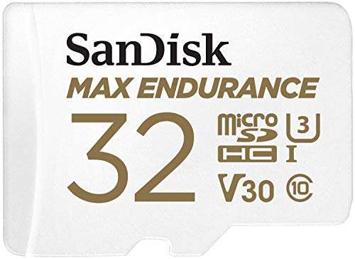 Sandisk MAX Endurance (120.000 uur opnemen) v30 MicroSD