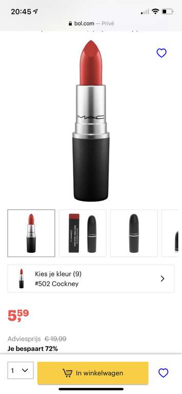 Mac lipstick nu voor € 5,59