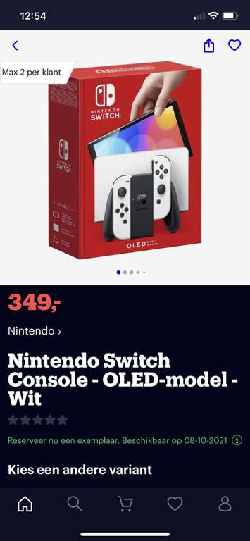 Switch OLED Pre-Order bol.com