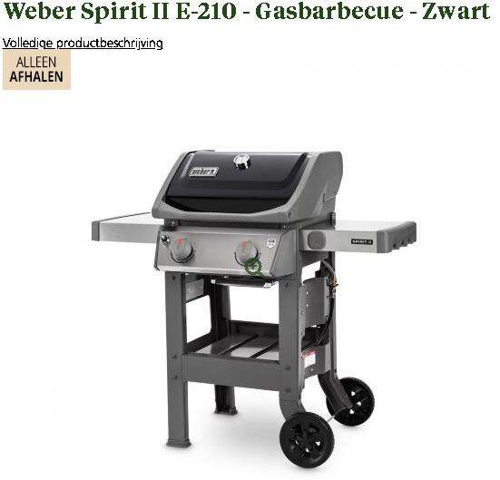 Weber Spirit II E-210 - Gasbarbecue - Zwart