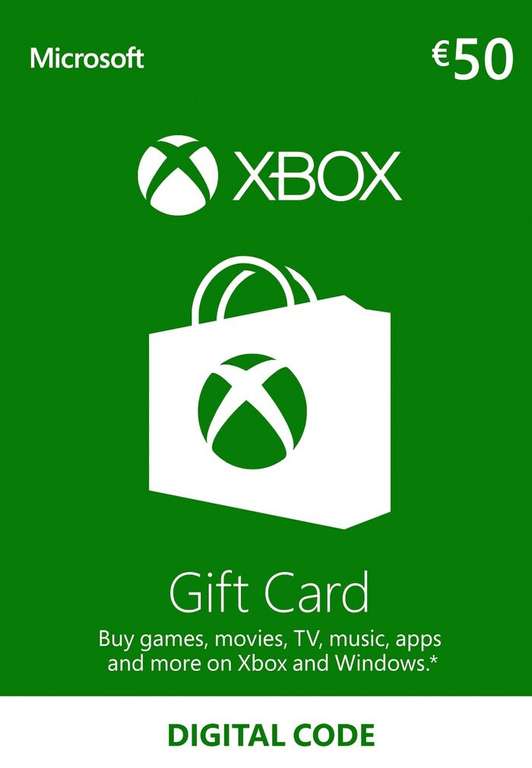 Xbox Live Gift Card €50 (digitale code) voor €43,99 @ Eneba