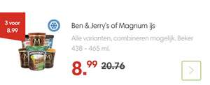 Ben & Jerry’s of Magnum Ijs (3 voor 8,99)