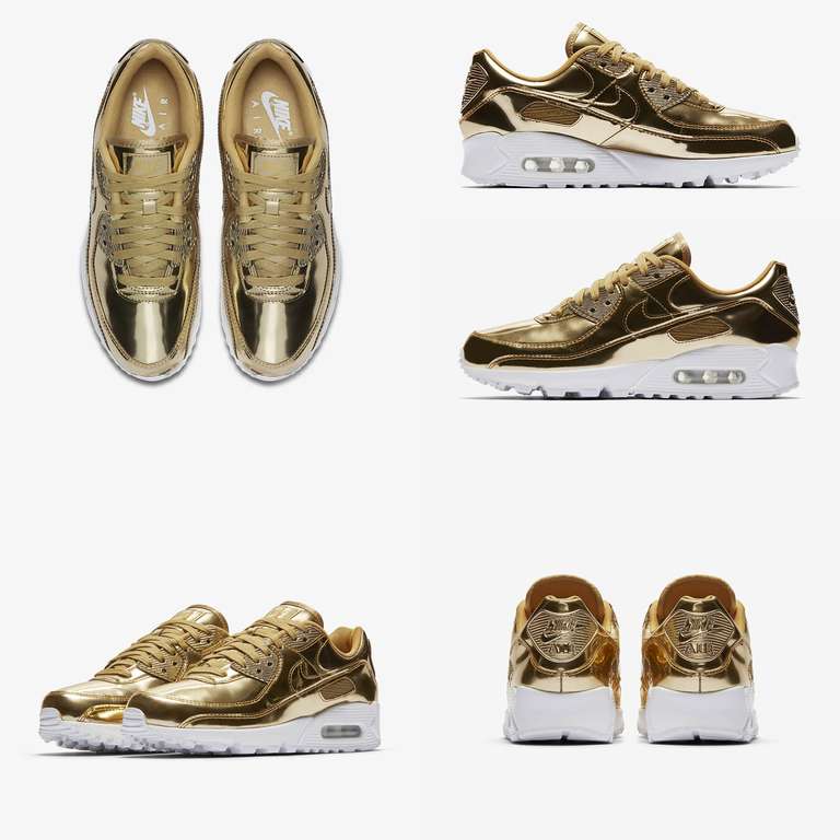 Nike Air Max 90 SP metallic gold sneakers