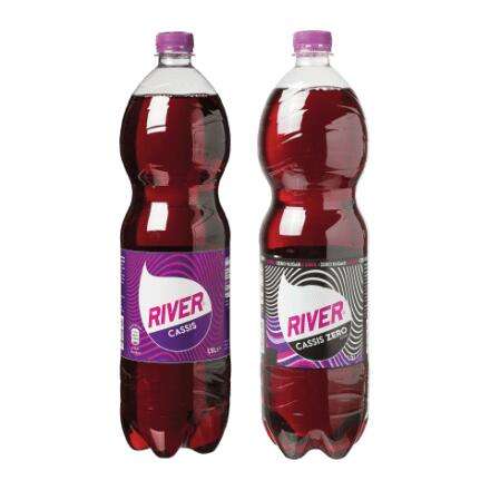 6 liter River cola (regular/zero/light) of cassis (regular/zero) voor €1 @ Die Grenze