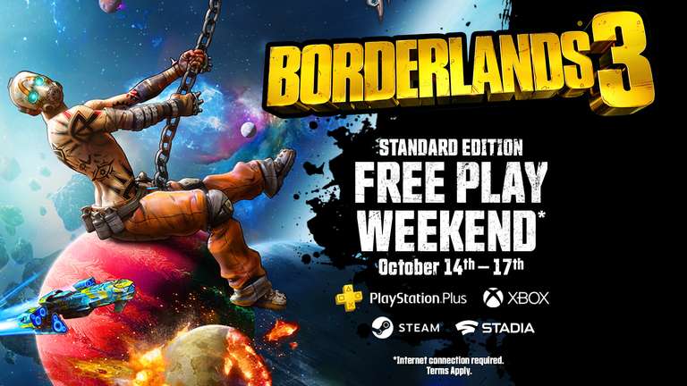Borderlands 3 Free to Play Weekend (PS4, PS5, Xbox Series X|S, Xbox One, Stadia and Steam)