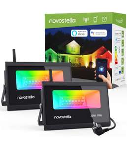 Novostella RGBCW Spotlight 20 W, set van 2 LED-spots, compatibel met Alexa Google Home, 3-in-1 RGBW schijnwerper