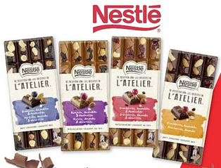 NESTLÉ L'ATELIER chocolade repen (170 gr) nu met € 1,89 geld terug @ Nestlé