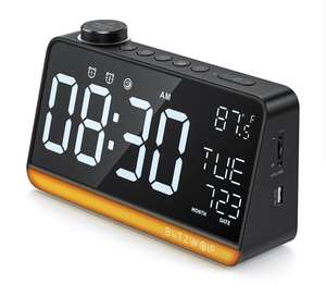BlitzWolf BW-LAC1 Radio Digital Alarm Light Temperature Date Charger