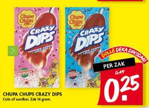 Chupa Chups Crazy Dips - Cola en Aardbei (alleen dinsdag bij Dekamarkt)