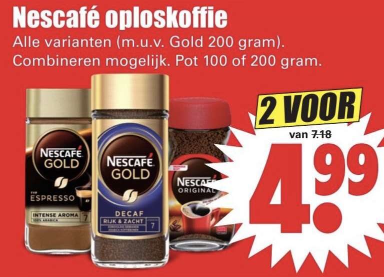 Dirk Nescafe oploskoffie 2*100/200g