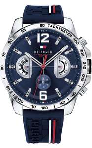 Tommy Hilfiger Decker Unisex multi-wijzerplaat kwarts horloge met siliconen armband | 1791476