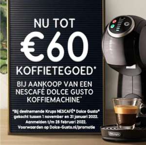Nu tot €60 koffietegoed bij aankoop van een NESCAFÉ Dolce Gusto Koffiemachine