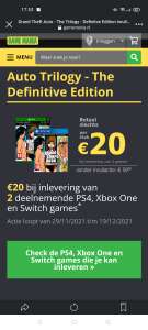 Inruilactie Grand Theft Auto Trilogy - The Definitive Edition voor PlayStation 4, Xbox One en Nintendo Switch @Game Mania