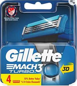 4 x mesjes Gillette Mach3 turbo