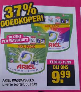 55 Ariel pods voor € 9,99 @ Big Bazar