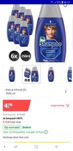 Schwarzkopf For Men Shampoo 6x 250ml - Voordeelverpakking