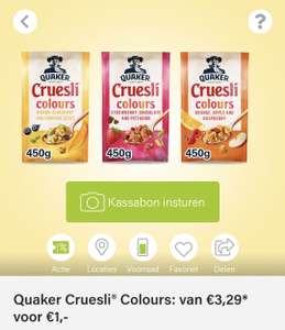 Quaker Cruesli® Colours: van €3,29* voor €1,-