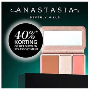 Anastasia Beverly Hills 40% korting [lip & glow producten]