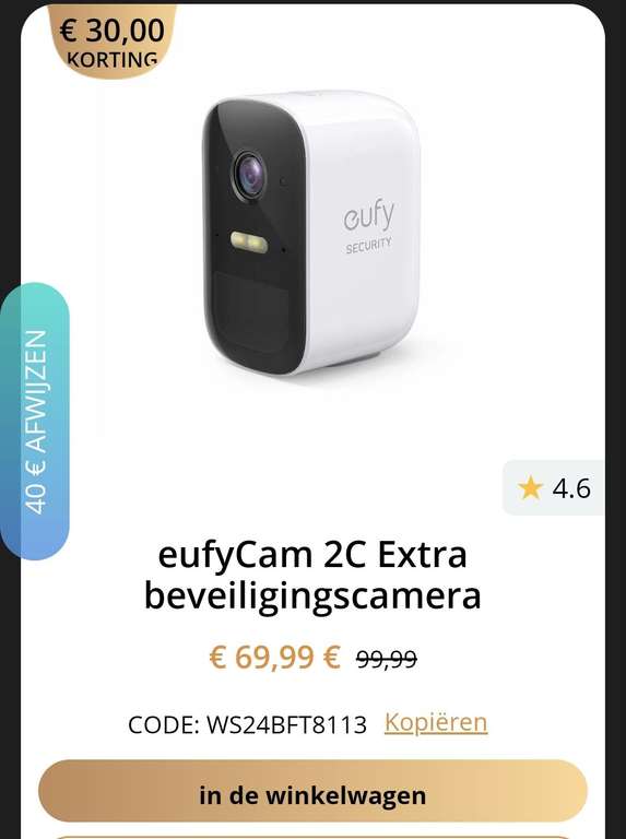 eufyCam 2C Extra beveiligingscamera