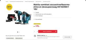 Makita combiset accuschroefboormachine en decoupeerzaag DK18298X1 18V