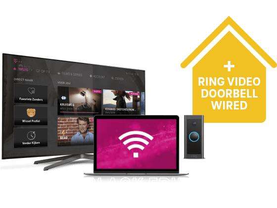 Black Friday Actie T-Mobile Thuis: Gratis Ring Video Doorbell Wired, geen aansluit- en installatiekosten + Cashback
