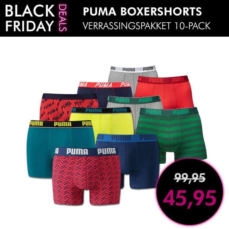 Black Friday Puma Boxershorts 10-pack verrassingspakket (ook 6-pack & 8-packs) @1dagactie.nl