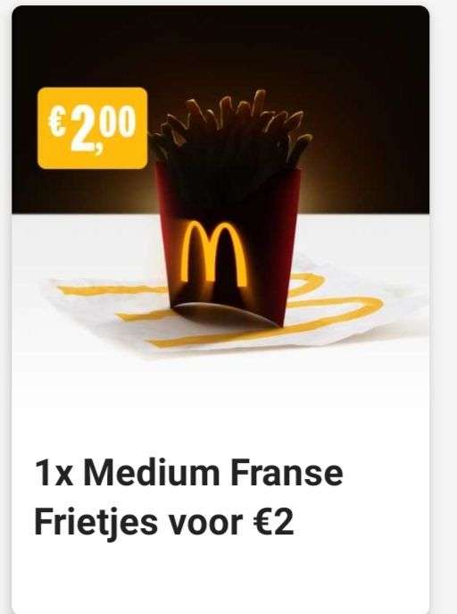 [McDonald's app] Medium friet voor €2