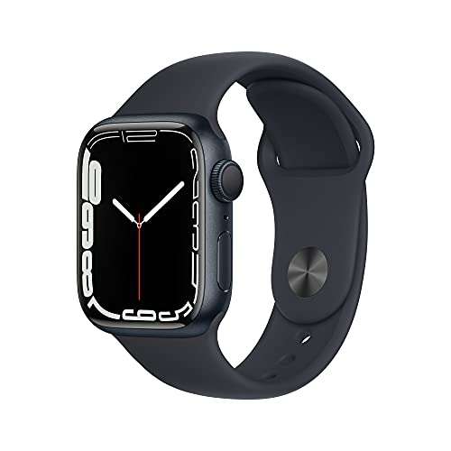 Apple Watch Series 7 (GPS) 41mm, Aluminium, Sportarmband, Nachtblauw of Groen (Amazon.es)