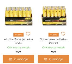 1+1 gratis AA of AAA Super Power Alkaline batterijen