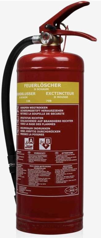 Brandblusser -Schuim -3liter Brandklasse AB- Inclusief ophangbeugel