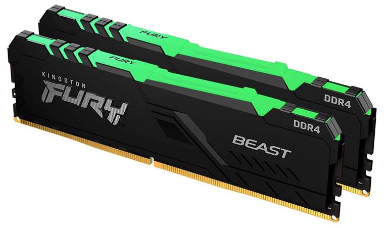 Kingston Fury Beast | DDR4 | RGB | 16GB Kit (2x8GB) | 3600MHz CL17