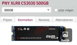 PNY XLR8 - 500GB NVME SSD - TLC