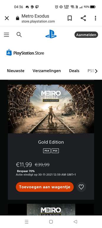 Metro Exodus Gold Edition PS4 70% Korting