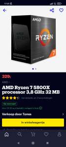 AMD Ryzen 7 5800x (Externe verkoper)