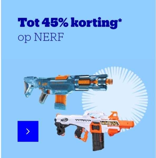 Tot 45% korting op Nerf bij bol.com