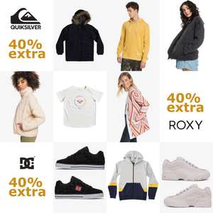40% EXTRA korting op SALE : Quiksilver | ROXY | DC Shoes