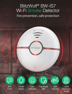 BlitzWolf® BW-IS7 Tuya WiFi Smoke Detector Wireless Smart App