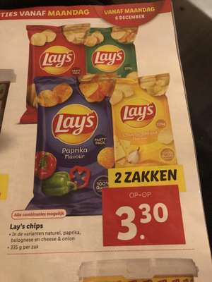 Lays partypack chips (Lidl) 2x 335 gram