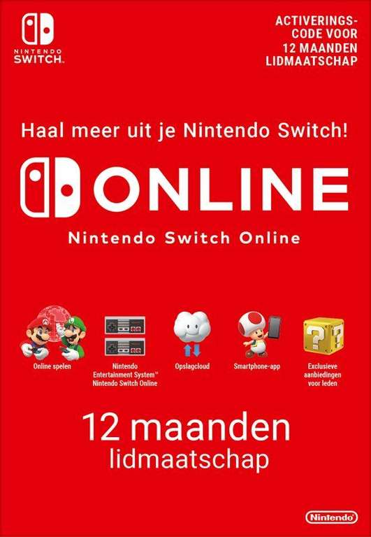 12 Maanden Nintendo Switch Online @Eneba