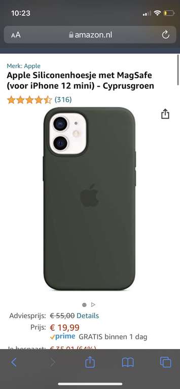 Apple Siliconenhoesje met MagSafe (voor iPhone 12 mini) - Cyprusgroen