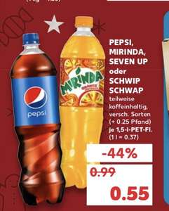 Grensdeal : Pepsi cola div varianten 55 cent Kaufland